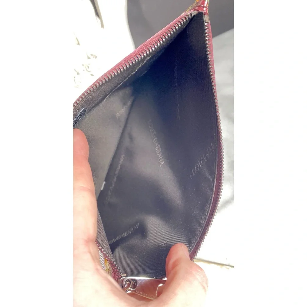 Dolce & Gabbana Leather Tangerine Pouch